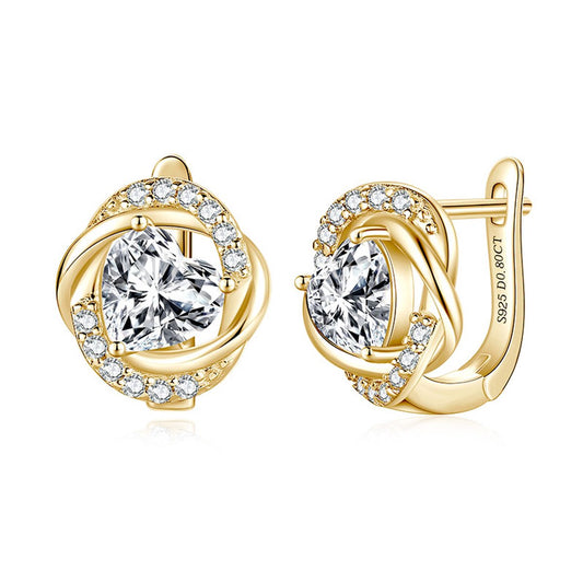 Eternal Heart Moissanite Oorbellen