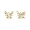 Moissanite Butterfly Stud Oorbellen