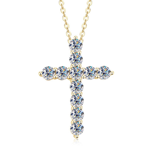 Lumici® Exclusive | Sacred Cross Moissanite Ketting - 2.20 Carat Totaal