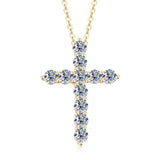 Lumici® Exclusive | Sacred Cross Moissanite Ketting - 2.20 Carat Totaal