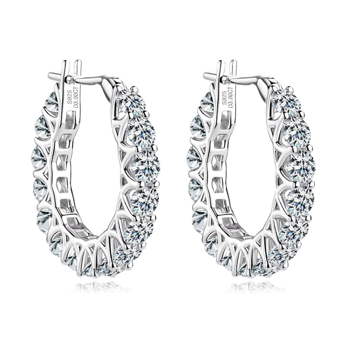 Eternal Halo Moissanite Oorbellen