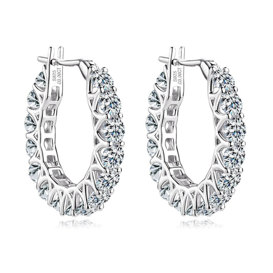 Eternal Halo Moissanite Oorbellen