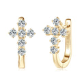 Lumici® Exclusive | Sacred Cross Moissanite Oorbellen - 0.72 Carat Totaal