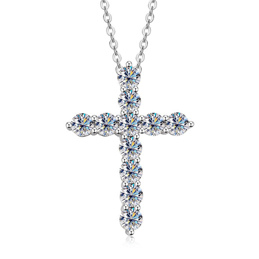 Lumici® Exclusive | Sacred Cross Moissanite Ketting - 2.20 Carat Totaal