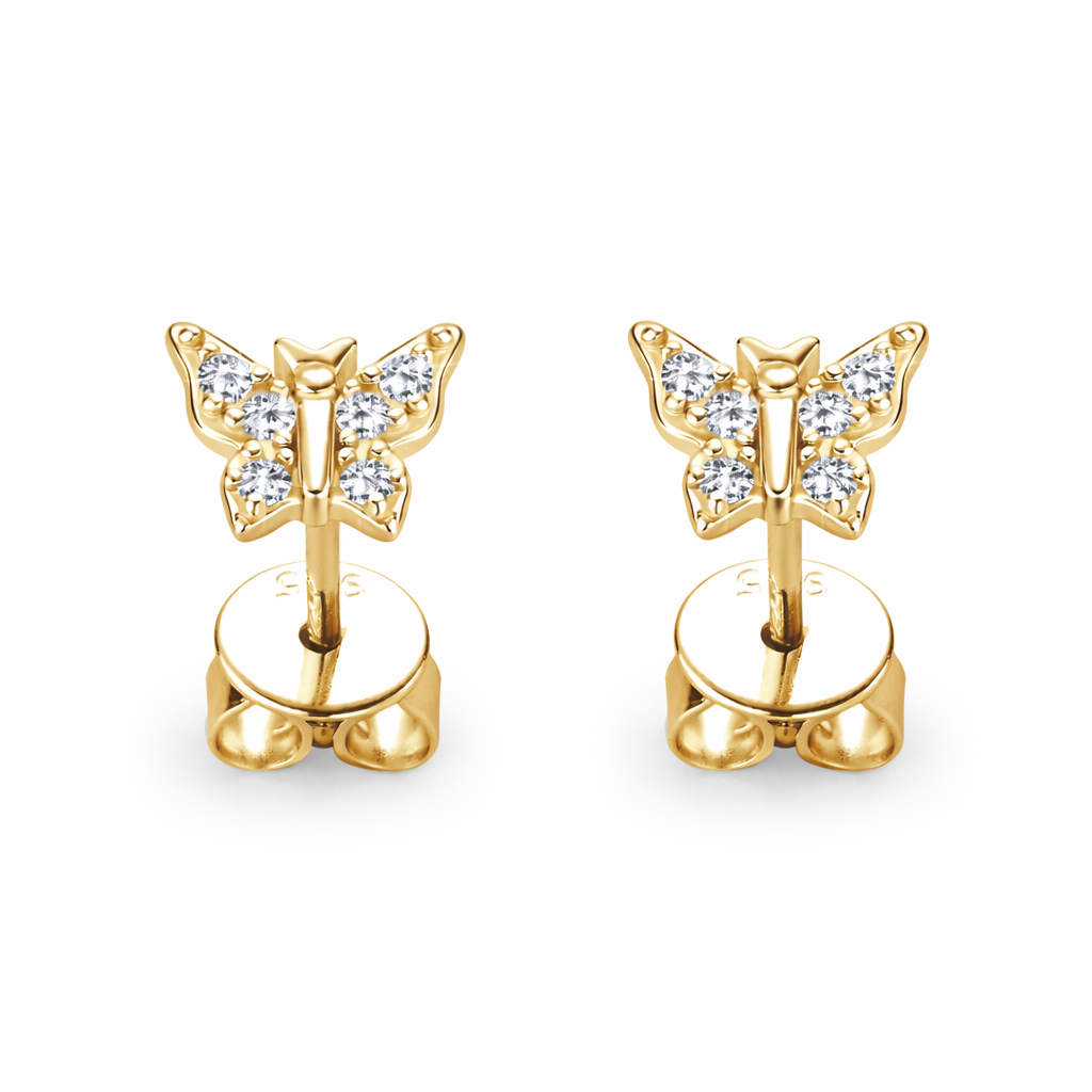 Moissanite Butterfly Stud Oorbellen
