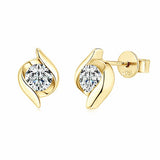 Moissanite Solitaire Stud Oorbellen
