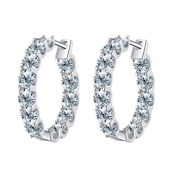 Lumici® Exclusive | Royal Eternity Moissanite Hoops - 2.60 Carat Totaal