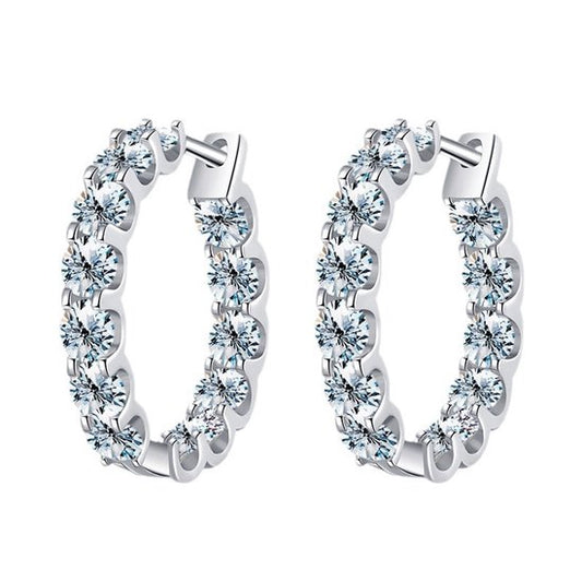 Lumici® Exclusive | Royal Eternity Moissanite Hoops - 2.60 Carat Totaal