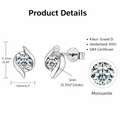 Moissanite Solitaire Stud Oorbellen