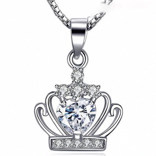 Lumici® | Crystal Heart Crown Necklace
