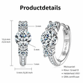Moissanite Trilogy Hoop Oorbellen