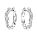Moissanite Infinity Hoop Oorbellen