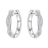 Moissanite Infinity Hoop Oorbellen