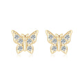 Moissanite Butterfly Stud Oorbellen