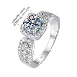 Moissanite Halo Verlovingsring