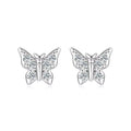 Moissanite Butterfly Stud Oorbellen