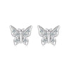 Moissanite Butterfly Stud Oorbellen