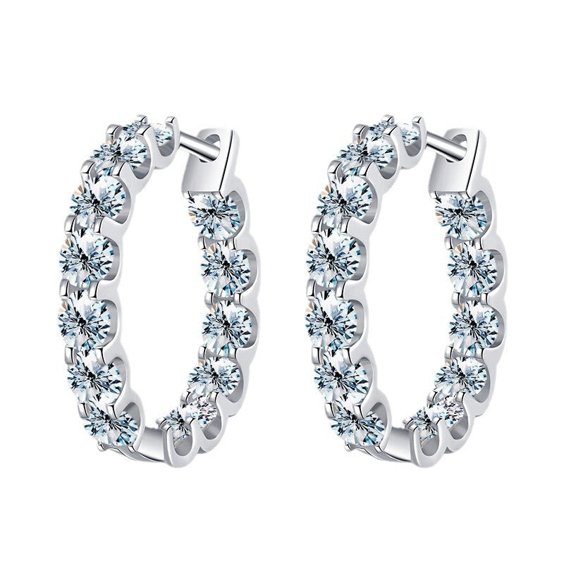 Lumici® Exclusive | Royal Eternity Moissanite Hoops - 2.60 Carat Totaal