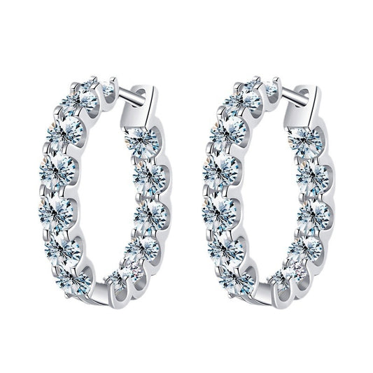 Lumici® Exclusive | Royal Eternity Moissanite Hoops - 2.60 Carat Totaal