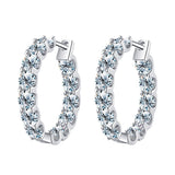Lumici® Exclusive | Royal Eternity Moissanite Hoops - 2.60 Carat Totaal