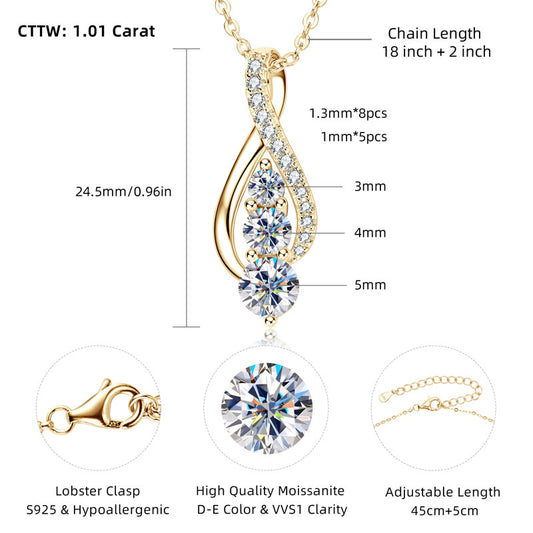 Lumici® Exclusive | Lucky 8 Moissanite Ketting - 1.01 CTW