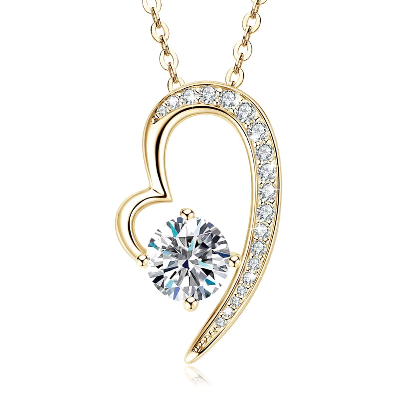 Brilliant Love Heart Moissanite Ketting
