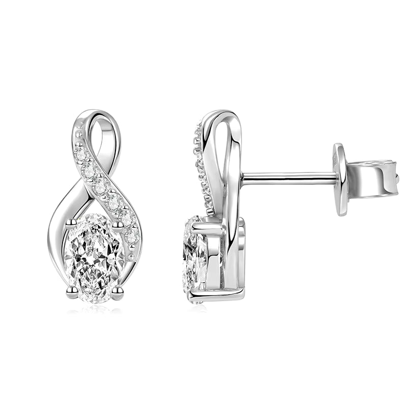 Lumici® Exclusive | Moissanite Oval Stud Oorbellen - 1.00 CT