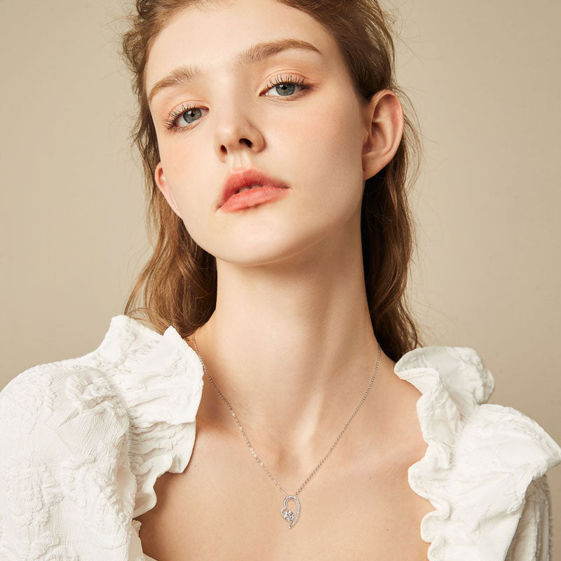 Brilliant Love Heart Moissanite Ketting