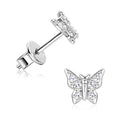 Moissanite Butterfly Stud Oorbellen