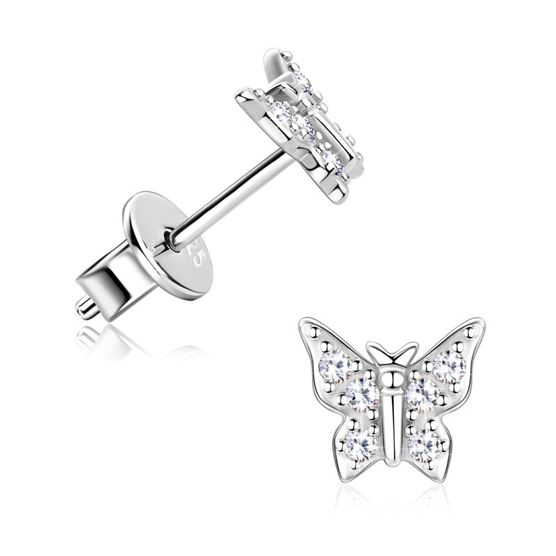 Moissanite Butterfly Stud Oorbellen