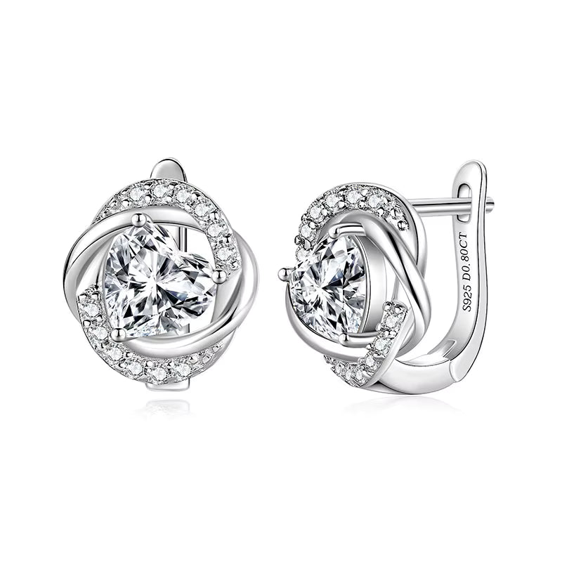 Lumici® Exclusive | Eternal Heart Moissanite Oorbellen - 1.60 Carat Totaal