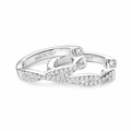Moissanite Infinity Hoop Oorbellen