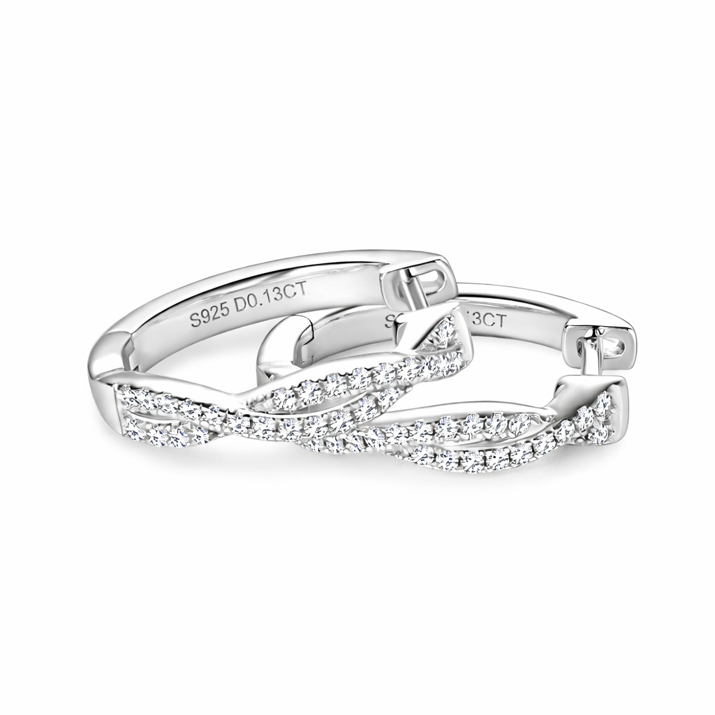 Moissanite Infinity Hoop Oorbellen