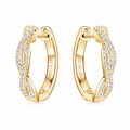 Moissanite Infinity Hoop Oorbellen