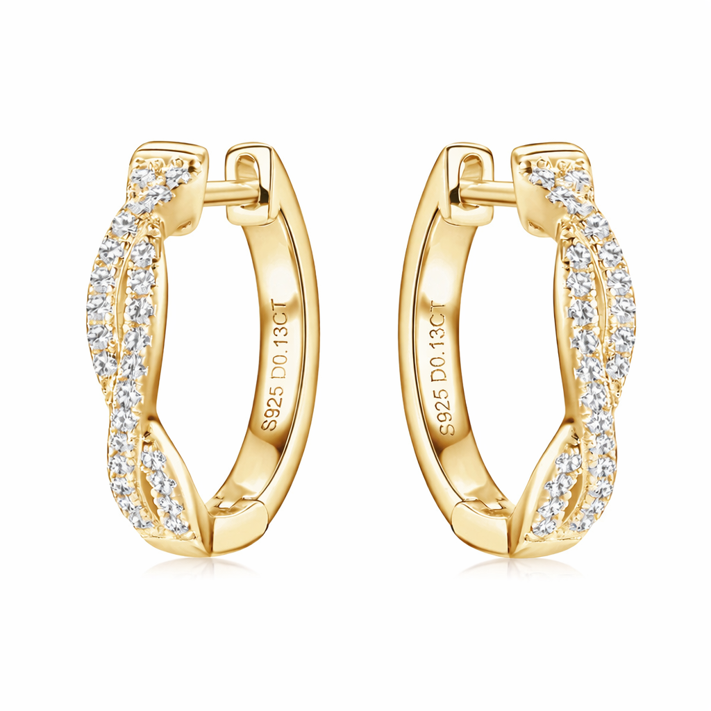 Moissanite Infinity Hoop Oorbellen