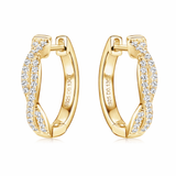 Moissanite Infinity Hoop Oorbellen
