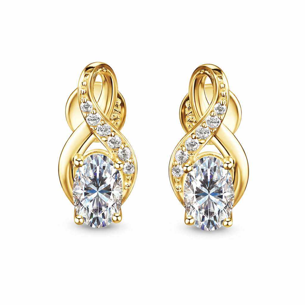 Lumici® Exclusive | Moissanite Oval Stud Oorbellen - 1.00 CT
