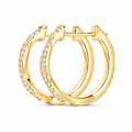 Moissanite Infinity Hoop Oorbellen