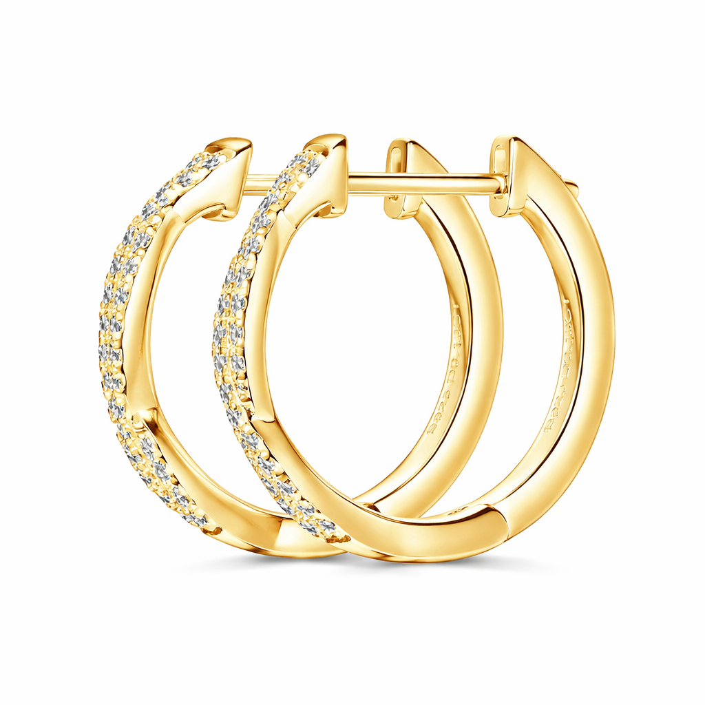 Moissanite Infinity Hoop Oorbellen