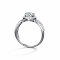Moissanite Halo Verlovingsring