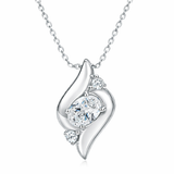 Brilliant Trilogy Oval Moissanite Ketting