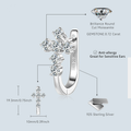 Lumici® Exclusive | Sacred Cross Moissanite Oorbellen - 0.72 Carat Totaal