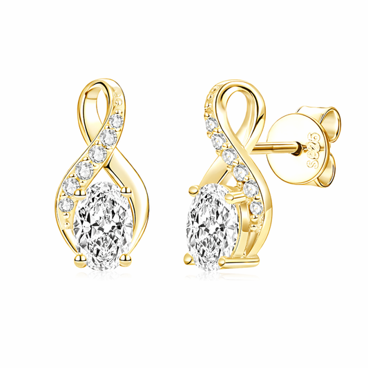 Lumici® Exclusive | Moissanite Oval Stud Oorbellen - 1.00 CT